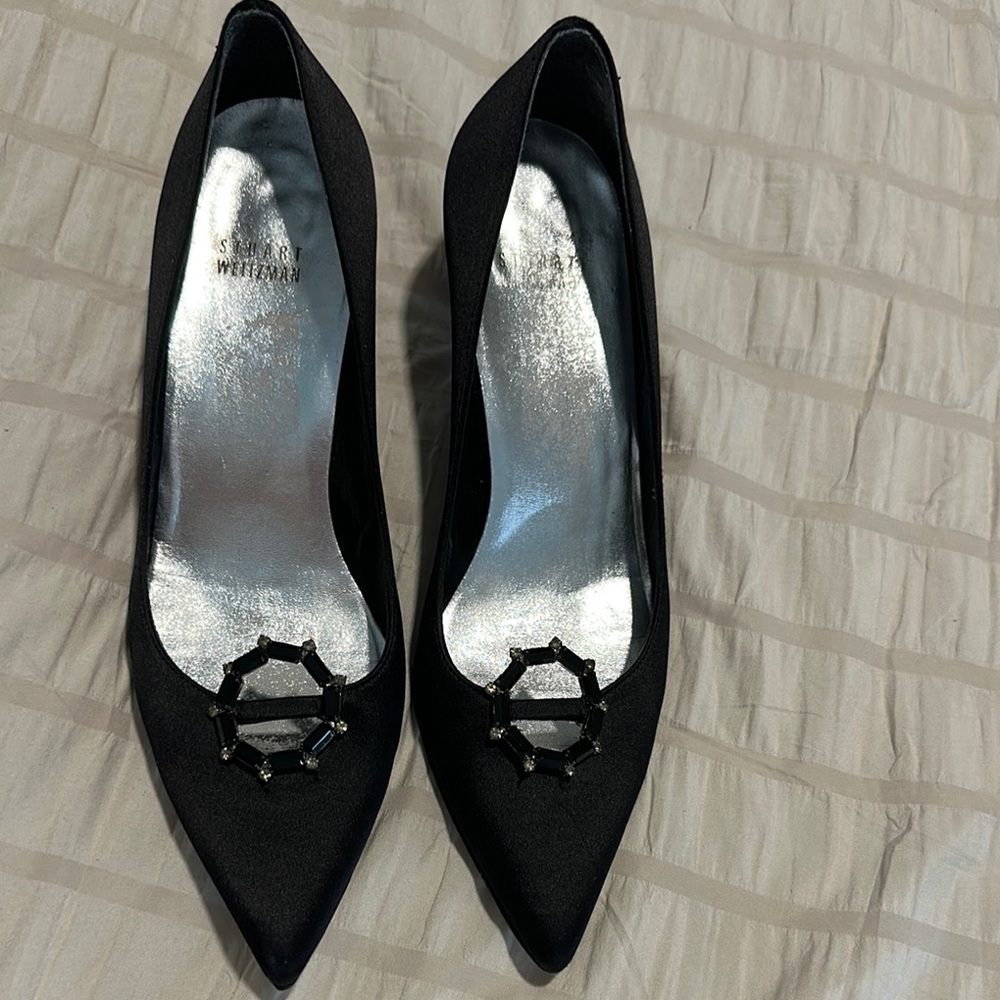 Stuart Weitzman Black Heels Elegant Design